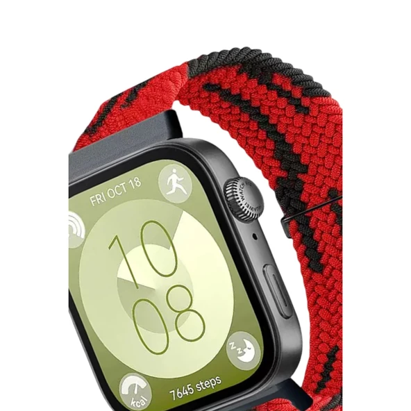 Huawei Fit 4  Kordon - Kırmızı-siyah - Resim 2