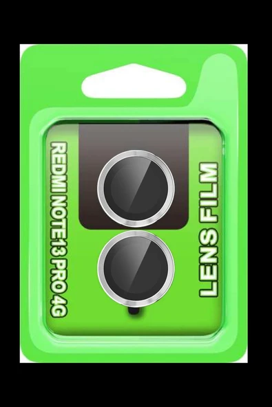 HarmonyAura Xiaomi Redmi Note 13 Pro 4G Raze Metal Kamera Lens - Gümüş ürün görseli 1