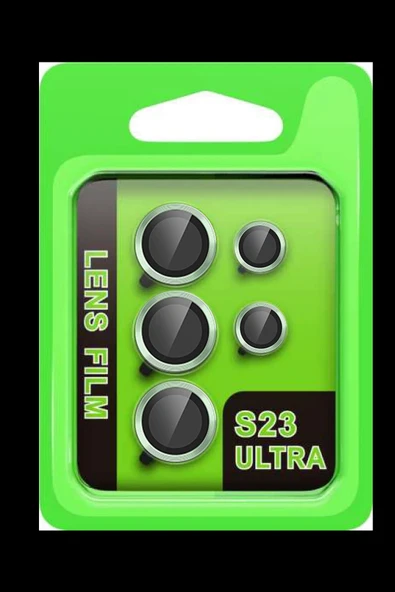 HarmonyAura Samsung Galaxy S23 Ultra Raze Metal Kamera Lens - Yeşil ürün görseli 1