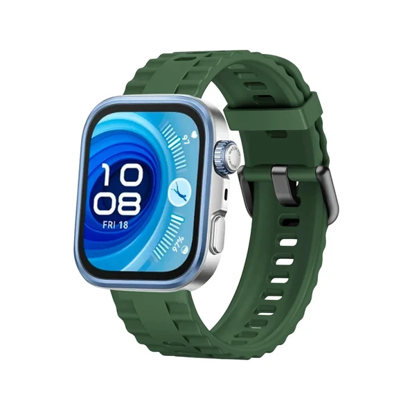 Huawei Watch Fit 3 Klasik Kordon - Koyu Yeşil ürün görseli 1