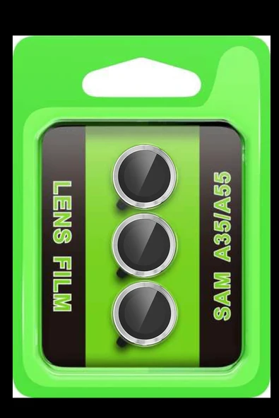 HarmonyAura Samsung Galaxy A35 5G Raze Metal Kamera Lens - Gümüş ürün görseli 1