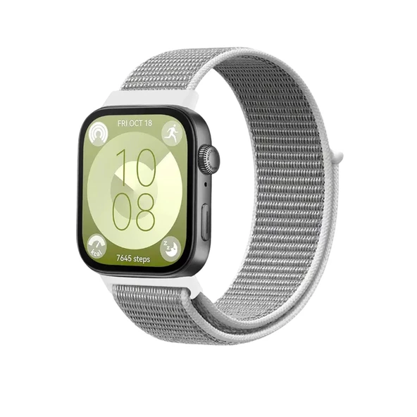 Huawei Fit 4 Hasırlı Cırtcırtlı Kordon - Beyaz ürün görseli 1