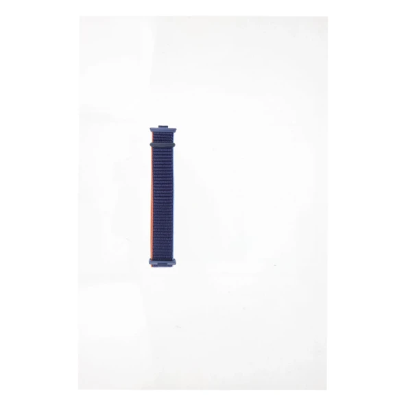 Huawei Fit 4 Hasırlı Cırtcırtlı Kordon - Lacivert-turuncu - Resim 2