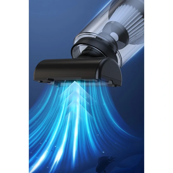 Vc006 50w 4000 Mah Bataryalı Kablosuz Çok Fonksiyonlu Araç Süpürge - Siyah - Resim 4