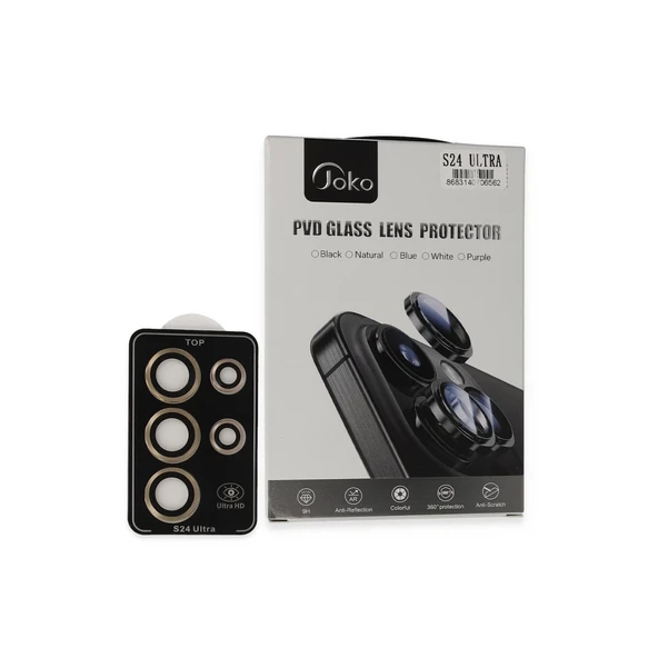 Joko Samsung Galaxy S24 Ultra Pvd Metal Kamera Lens - Gold ürün görseli 1