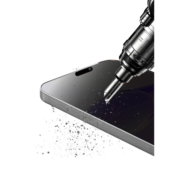 Apple İphone 16 Pro Bilvis 5in1 5d Magic Hayalet Cam Ekran Koruyucu - Siyah - Resim 5