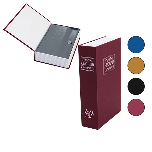 BÜYÜK=240X155X55MM KİTAP MODELİ KİLİTLİ KASA - KUMBARA (5314) ürün görseli 1