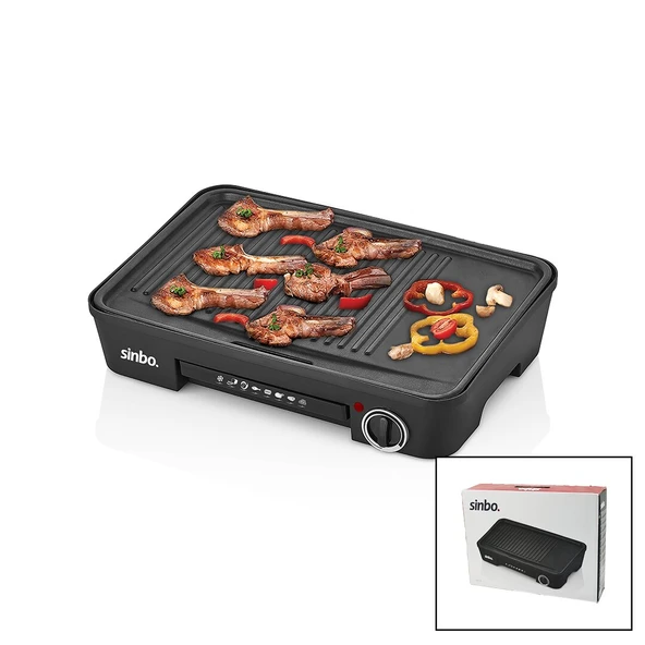 ELEKTRİKLİ IZGARA AYARLANABİLİR TERMOSTAT YAPIŞMAZ KOLAY TEMİZLENİR 2200W SBG-7120 (5314) ürün görseli 1