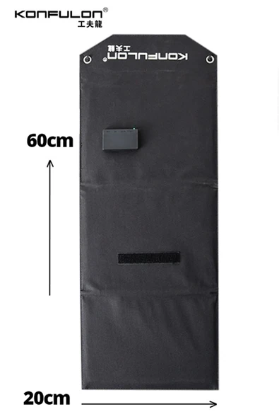 HarmonyAura SH-03 30W Hızlı Şarj Taşınabilir Güneş Enerji Paneli Şarj İstasyonu - Siyah - Resim 3