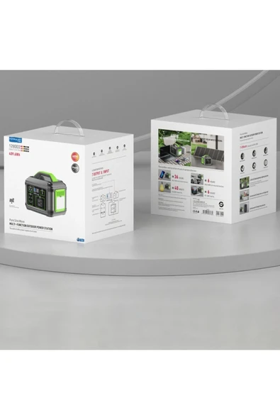 HarmonyAura CN05 Powerbank 600W 128.000 mAh Kamp Şarj 60W PD - Siyah - Resim 7