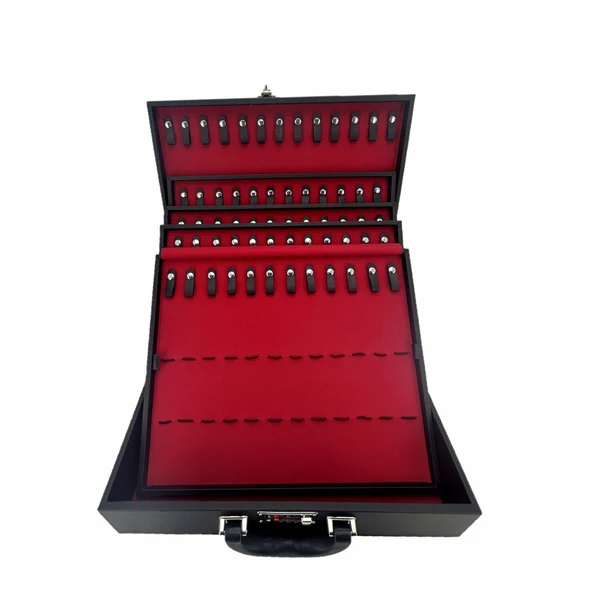 Bond Tipi Şifreli 74 Bölmeli El İşçiliği Tespih ve Takı Portföyü ürün görseli 1