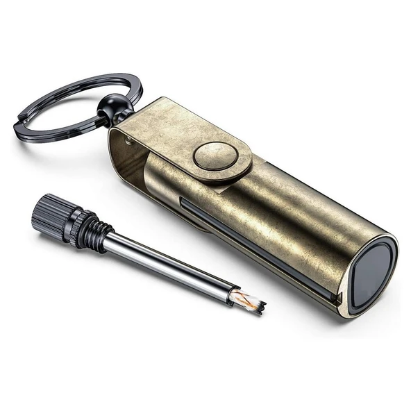 Benzinli Anahtarlık Survive Kibrit Çakmak Antik Renk ürün görseli 1