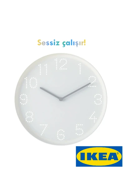 IKEA Tromma Duvar Saati Beyaz Renk - Resim 3