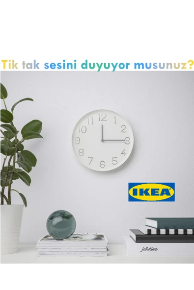 IKEA Tromma Duvar Saati Beyaz Renk ürün görseli 1