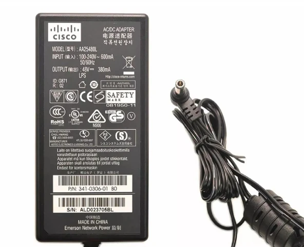 Cisco 48V Adaptör AA25480L 341-0306-02 ürün görseli 1