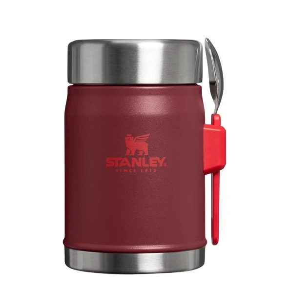 Stanley The Legendary Food Jar + Spork 0.4L / 14oz Cranberry Termos AS1009382112 ürün görseli 1