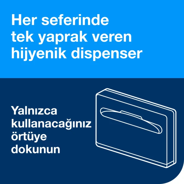 Tork 344080 Klozet Kapağı Örtüsü Dispanseri Beyaz - Resim 5