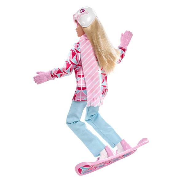 Orjinal Barbie Snowboard Sporcusu Manken Bebek HCN32 Orjinal Barbie Sporcu Bebek - 4