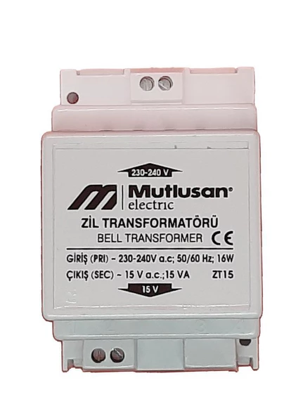 Mutlusan 15V 15A Raylı Sistem Zil Trafosu - 2