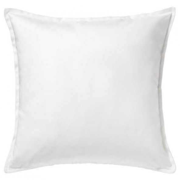 Minder Kırlent  Kılıfı 50x50 cm Beyaz Rengi Fermuarlı Yastık Kılıfı