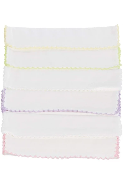 Sema Baby Sema Bebe Penye Bebek Mendil Çiftkat 6'Lı Paket - Renkli 8698863491107 ürün görseli 1