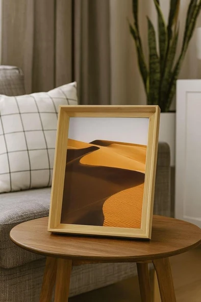 Efemark Premium Serisi 21 * 29 CM Ahşap Çerçeve (A4 Boyutunda) Sütlü Kahve - Resim 2