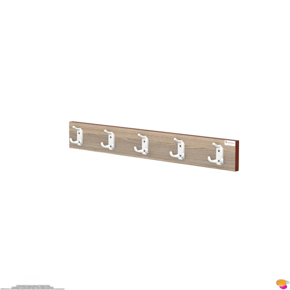 Modilayn ARI Serisi (66,4x9,6 cm) 5'li Set 15 Kancalı Banyo Askısı | Ekstra Düzen ve Yer Tasarrufu - Resim 7