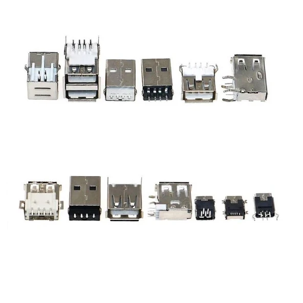 82 Adet Usb Soket Seti Pcb Tip 14 Çeşit Şeffaf Çantada - Resim 4