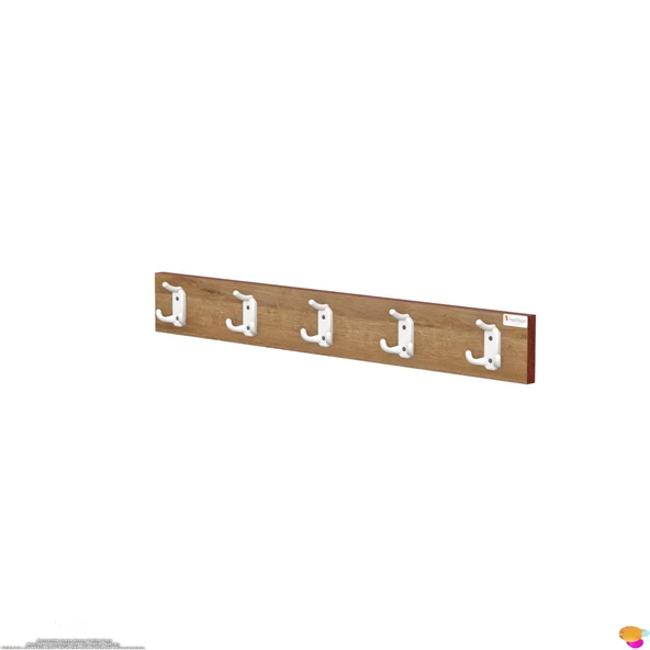 Modilayn ARI Serisi 66,4x9,6 cm 5' li Set 15 Kancalı Banyo Askısı | Ekstra Düzen ve Yer Tasarrufu - Resim 7