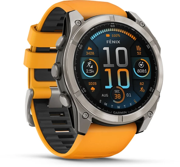 Garmin Fenix 8 Premium Multisport GPS Kol Saati Sapphire Amoled 51mm Turuncu 010-02905-11 ürün görseli 1