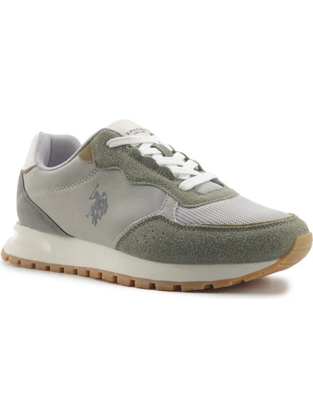 U.S.POLO ASSN TARLI 5FX HAKİ  HAKİKİ DERİ/MESH CAUAL SPOR AYAKKABISI ürün görseli 1