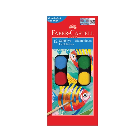 Faber- Castell 12Li Büyük Boy Sulu Boya