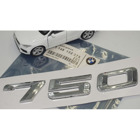 Bmw 750 Bagaj Krom ABS 3M 3D Yazı Logo Orjinal Ürün - 7