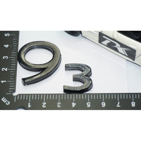 DK Tuning Saab 93 Bagaj Parlak Siyah ABS Logo Amblem Arma - Resim 5