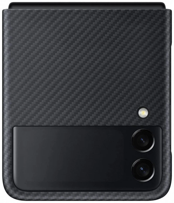 Samsung Galaxy Z Flip3 5G Aramid Cover Kılıf, Siyah