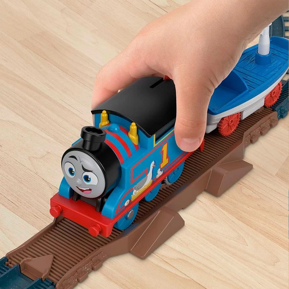 Orjinal Fisher Price Thomas ve Arkadaşları Thomas ve Skiff Açılır Köprü Macerası Seti HGX65 - Resim 7