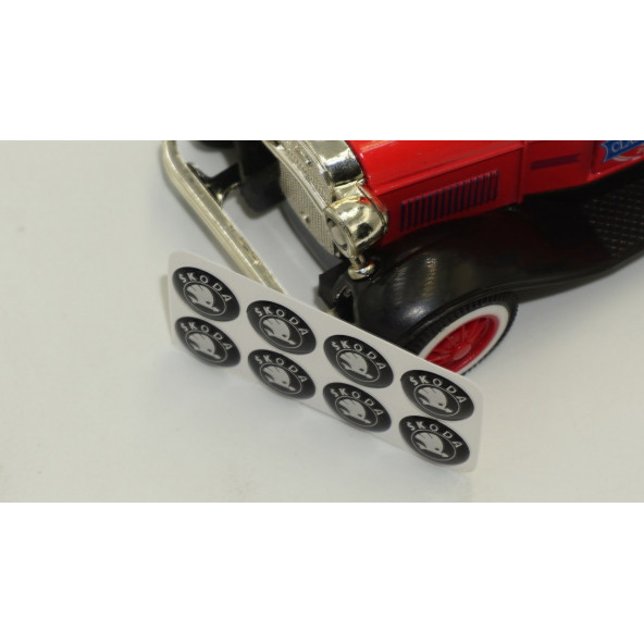 Skoda Yeni Nesil Logo Jant Torpido Direksiyon 11mm Damla Sticker - 5