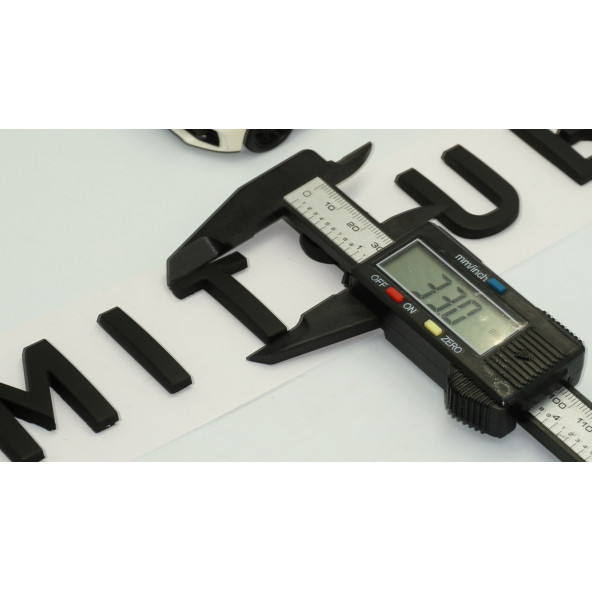 DK Mitsubishi Ön Kaput Ve Bagaj 3M 3D ABS Siyah Yazı Logo - 4