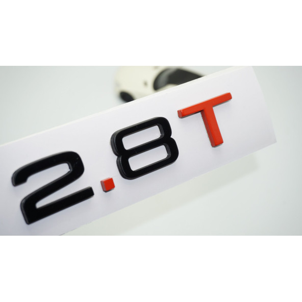 DK Tuning 2.8 T Bagaj Siyah Kırmızı 3M Yazı Logo Audi İle Uyumlu