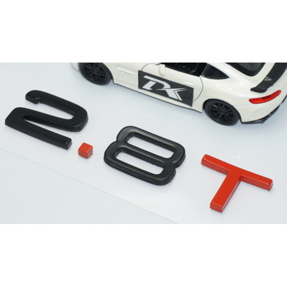 DK Tuning 2.8 T Bagaj Siyah Kırmızı 3M Yazı Logo Audi İle Uyumlu - 3