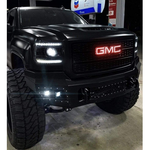 GMC 3M 3D Krom ABS Çamurluk Yanı Logo Arma Seti - 5