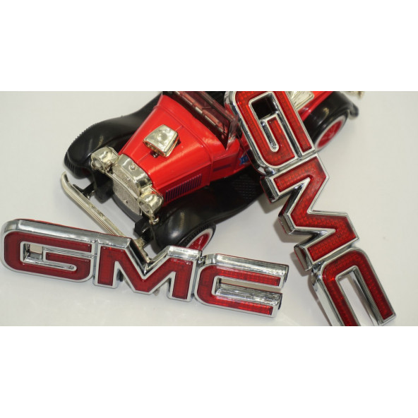 GMC 3M 3D Krom ABS Çamurluk Yanı Logo Arma Seti - 6