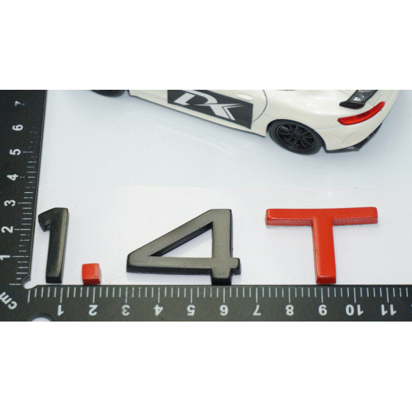 DK Tuning 1.4 T Bagaj Siyah Kırmızı 3M Yazı Logo Audi İle Uyumlu - 4