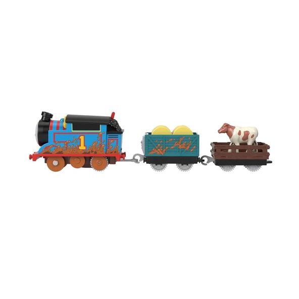 Orjinal Fisher Price Thomas ve Arkadaşları Motorlu Vagonlu Büyük Trenler Motorized MUDDY THOMAS - Resim 2