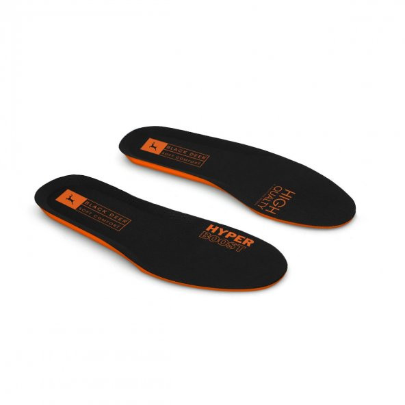 Hyper Boost Technology X30 Soft Comfort Siyah-Turuncu Ortopedik Tabanlık - 2