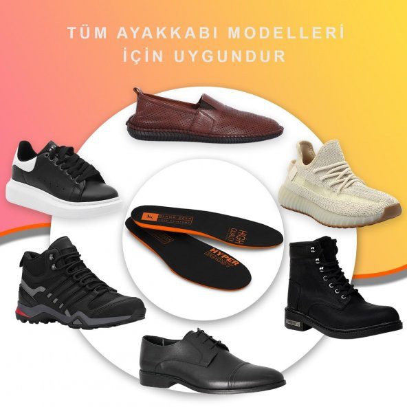 Hyper Boost Technology X30 Soft Comfort Siyah-Turuncu Ortopedik Tabanlık - 5
