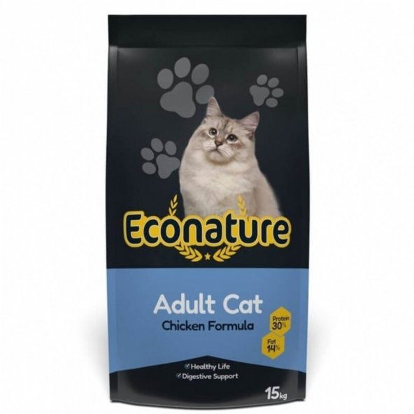 Econature Tavuklu Yetişkin Kedi Maması 15 Kg