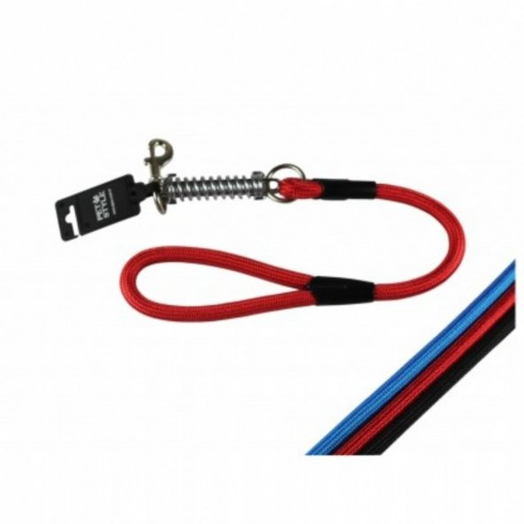 Köpek Tasması Yaylı Uzatmalı Mavi 18mm*60 cm