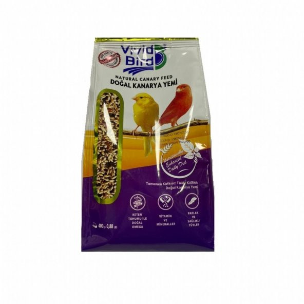 Vivid Bird Doğal Kanarya Yemi 400 Gr