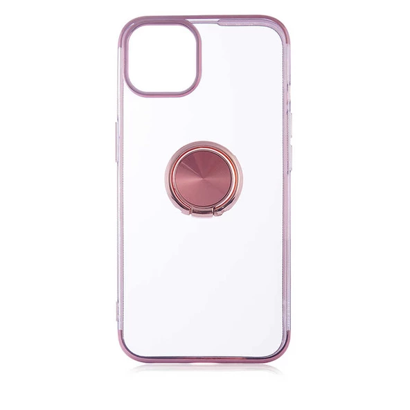 iPhone 13 Kılıf Zore Gess Kenarları Renkli Yüzük Aparatlı Kılıf - Resim 3